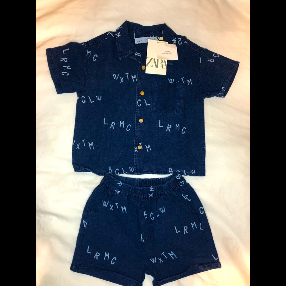 Zara 100% Cotton Denim Collection Set